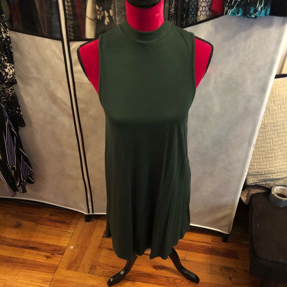 Forest green cotton TopShop dress